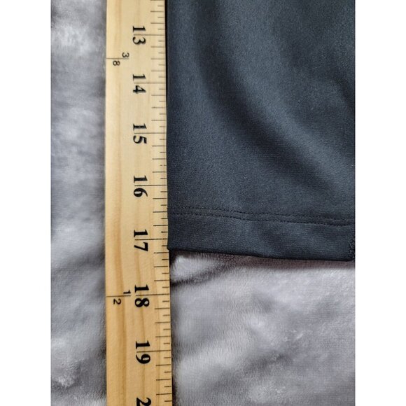 NEW Under Armour Fly Capri Compression Leggings Large black/aqua Blue heat‎ gear - Picture 3 of 11